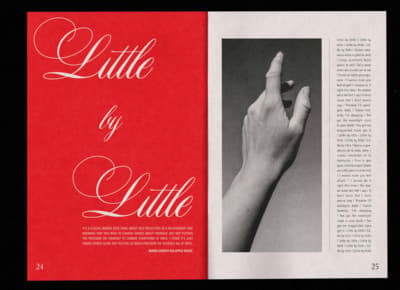 a book opened to a page with a picture of a hand