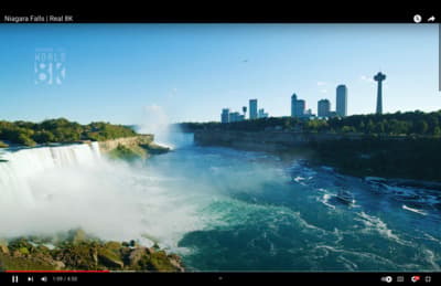 a view of niagara falls and the canadian falls