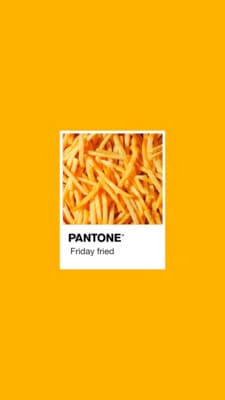 a picture of a bunch of french fries on a yellow background