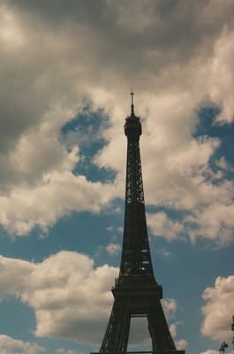 the eiffel tower towering over the city of paris