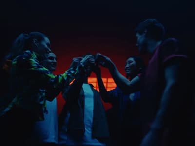 a group of people standing next to each other