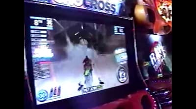 a person on a video game playing a video game