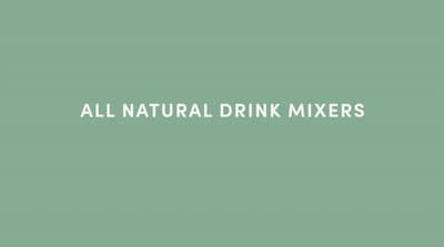 a green background with the words all natural drink mixers