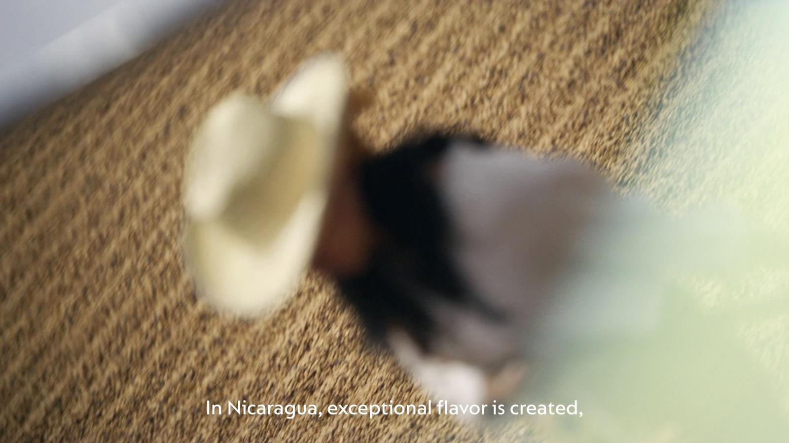 a blurry photo of a hat on the floor