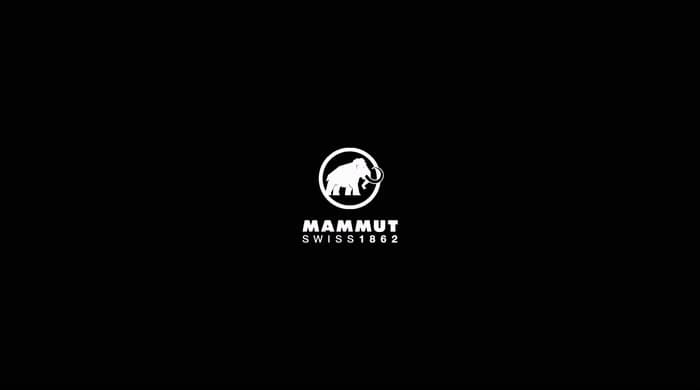 a black and white photo of a mammoth logo