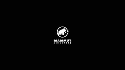 a black and white photo of a mammoth logo