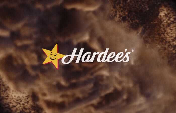 the logo for harbee's on a brown background