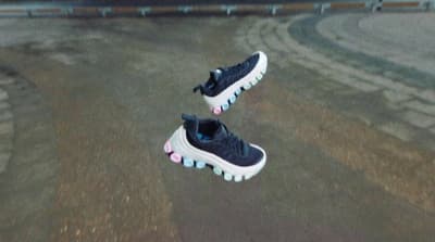 a pair of shoes that are on the ground