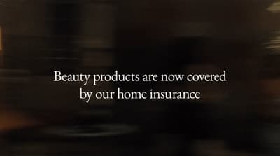 a blurry photo with a quote about beauty products