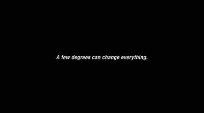 a black background with a white text that reads a few degrees can change everything
