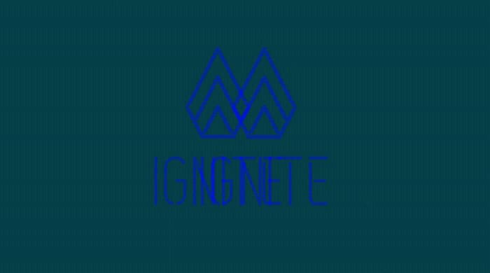 a blue logo with the word ignte on it