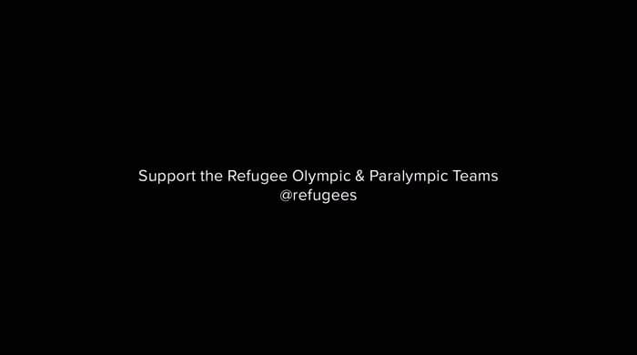 a black background with the words support the refuge olympic and paralyric teams
