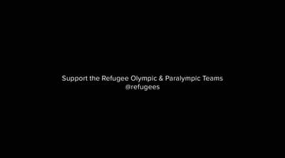 a black background with the words support the refuge olympic and paralyric teams