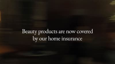 a blurry photo with a quote about beauty products