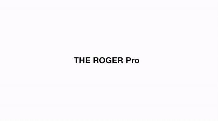 a black and white photo with the word the roger pro