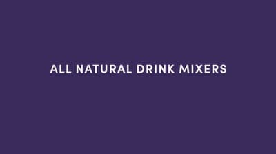 a purple background with the words all natural drink mixers
