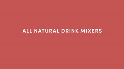 a red background with the words all natural drink mixers
