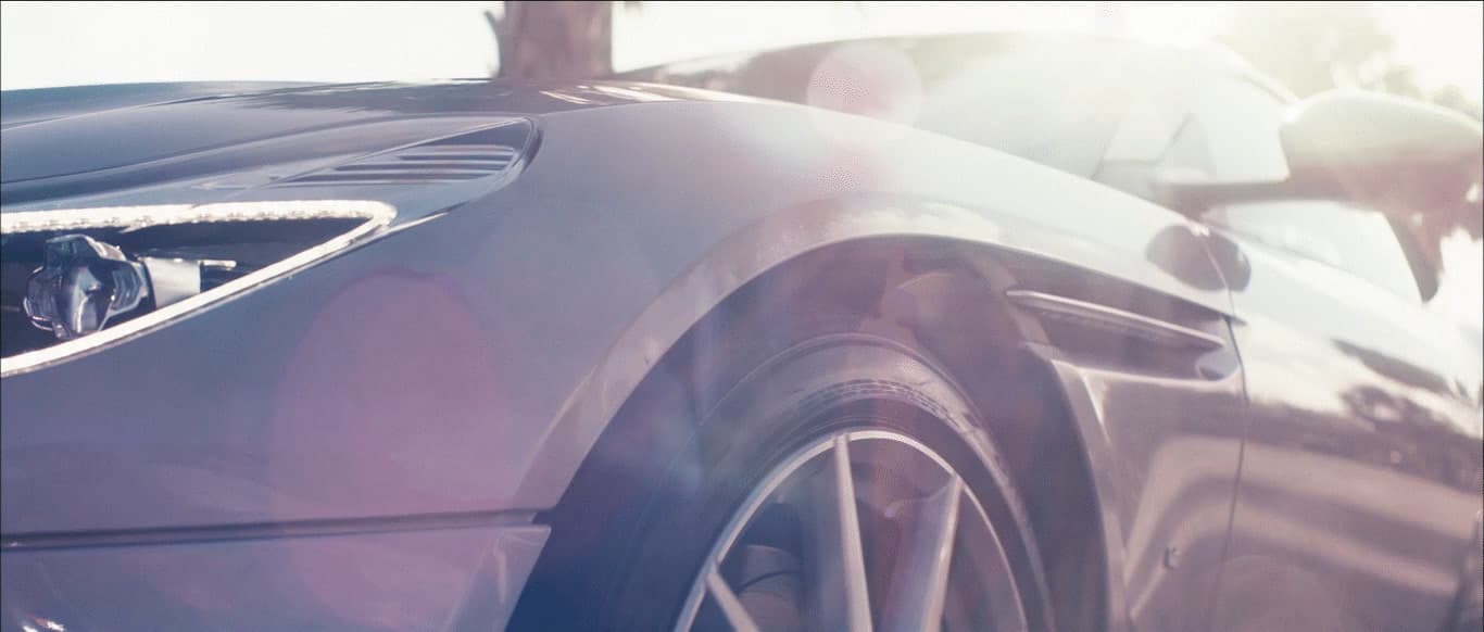 a close up of the front of a car