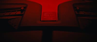 a close up of a red object on a table