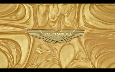 a close up of a logo on a wall