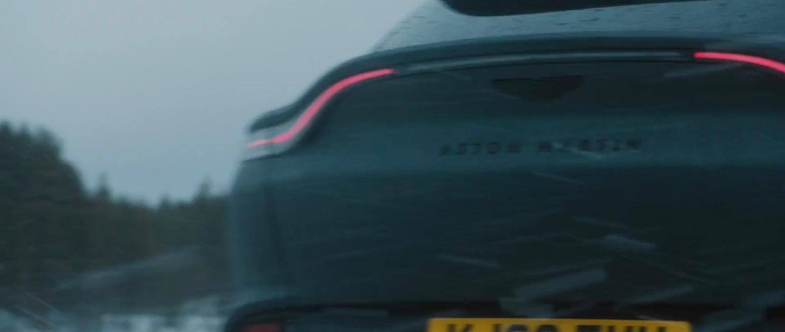 the back end of a car on a snowy road