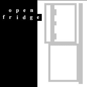 a black and white photo of a refrigerator