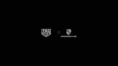 a black and white photo of two logos