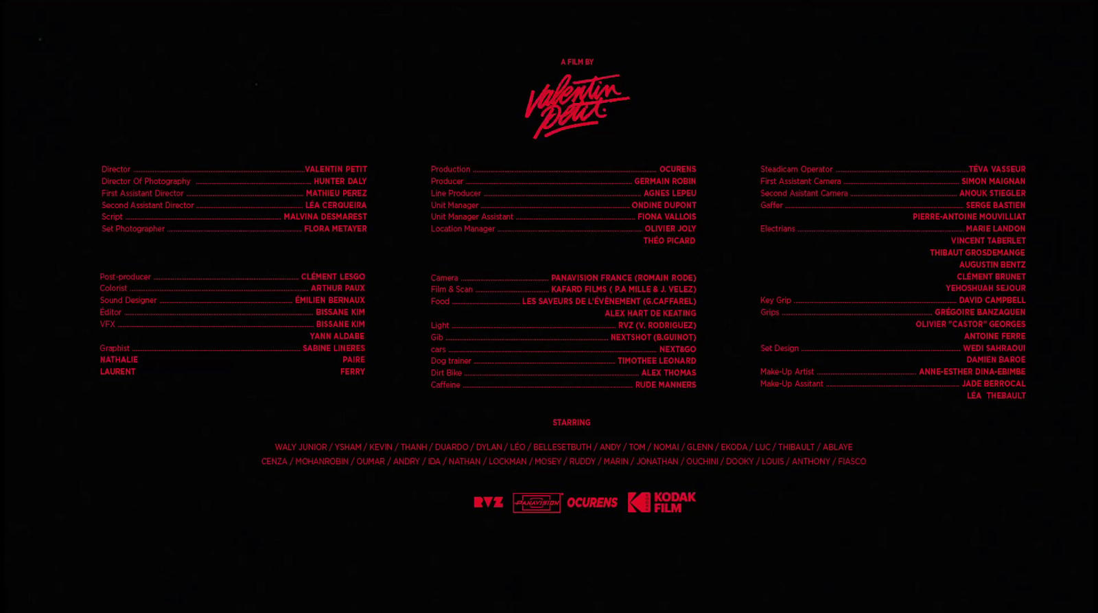 a black background with red text on it