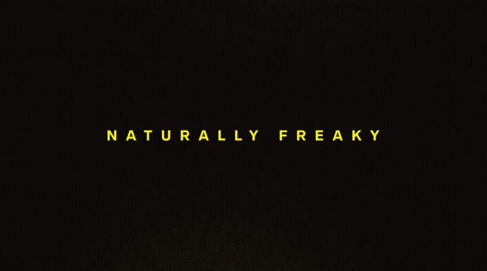 a black background with the words naturally freaky written in yellow