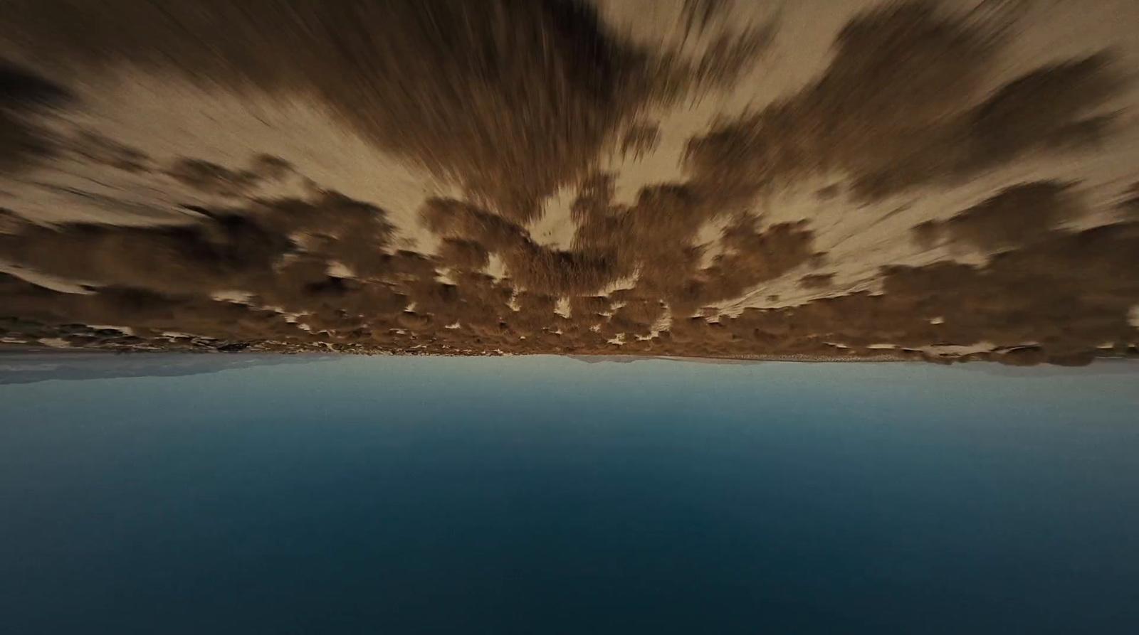 an underwater view of a body of water