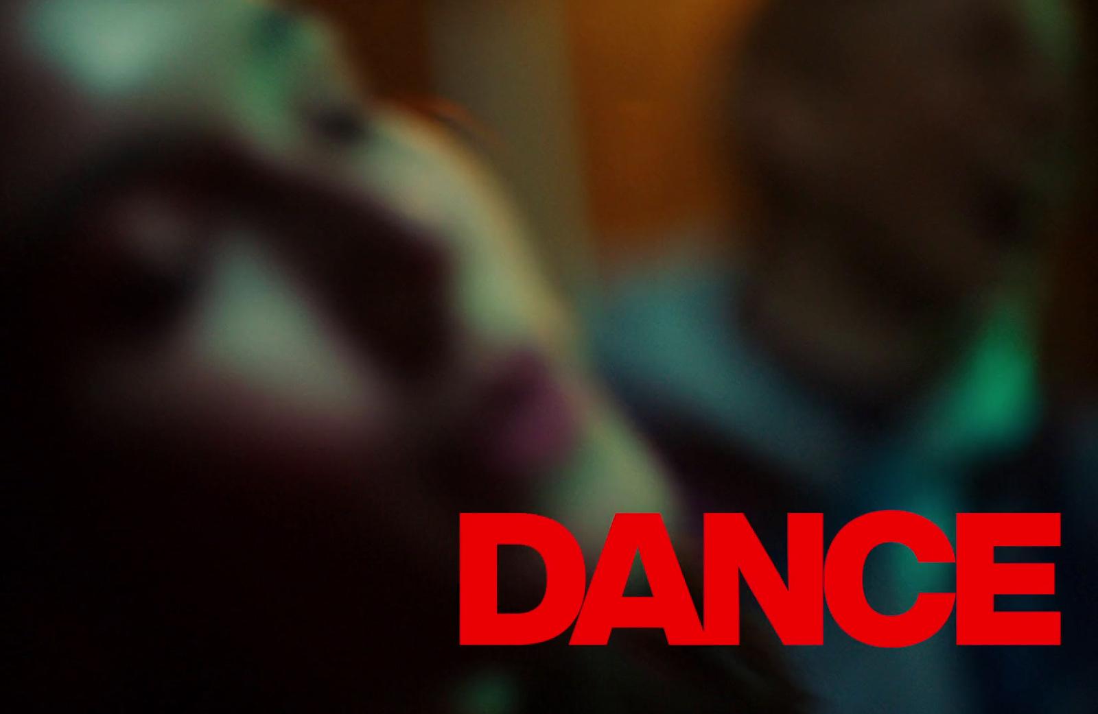 a blurry photo of a woman's face with the words dance on it