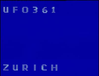 a blue screen with the words uf061 on it