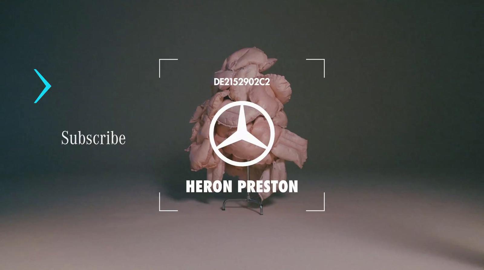 a mercedes ad with the mercedes logo on it