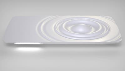 a computer mouse pad with a light on top of it
