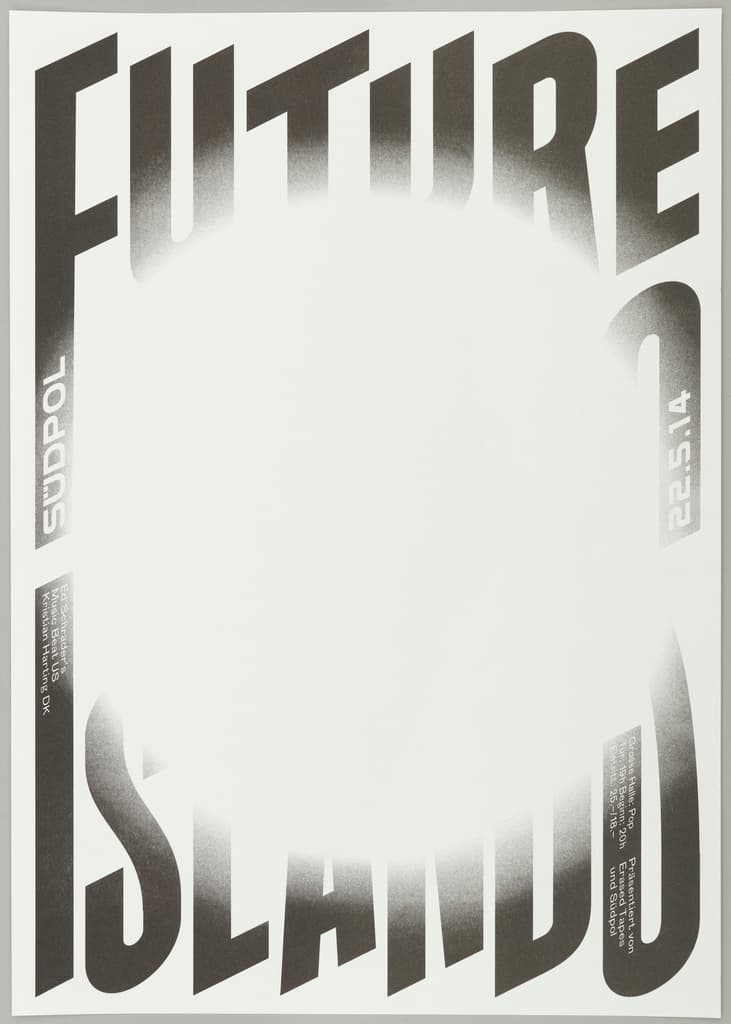 a black and white photo of a poster