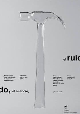 a poster with a large hammer on it