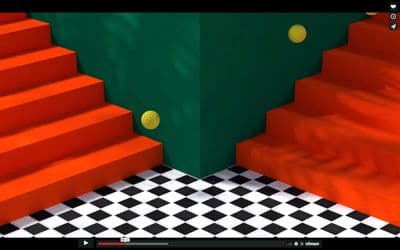a computer generated image of a set of stairs