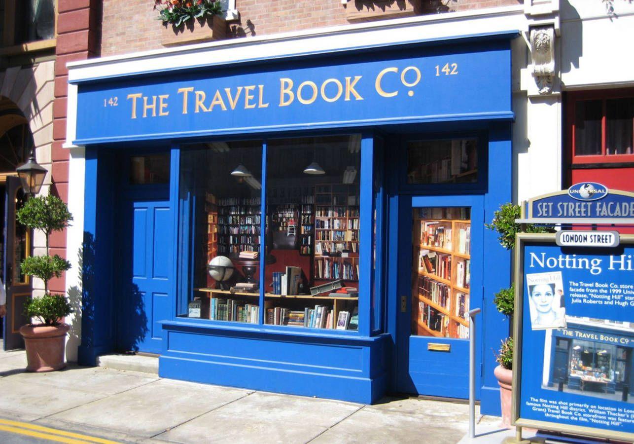 a book store on a city street corner
