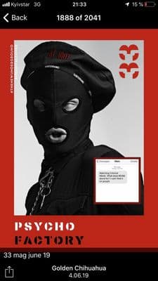 a poster with a person wearing a mask