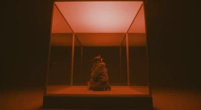 a person standing in front of a mirror in a room