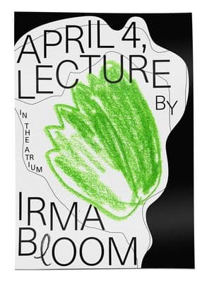 a poster with green crayons on it