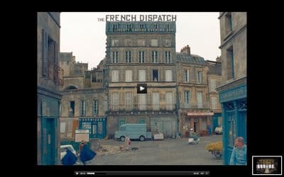 an old building with a sign that says the french dispatch