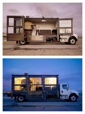 a couple of pictures of a truck and a truck bed