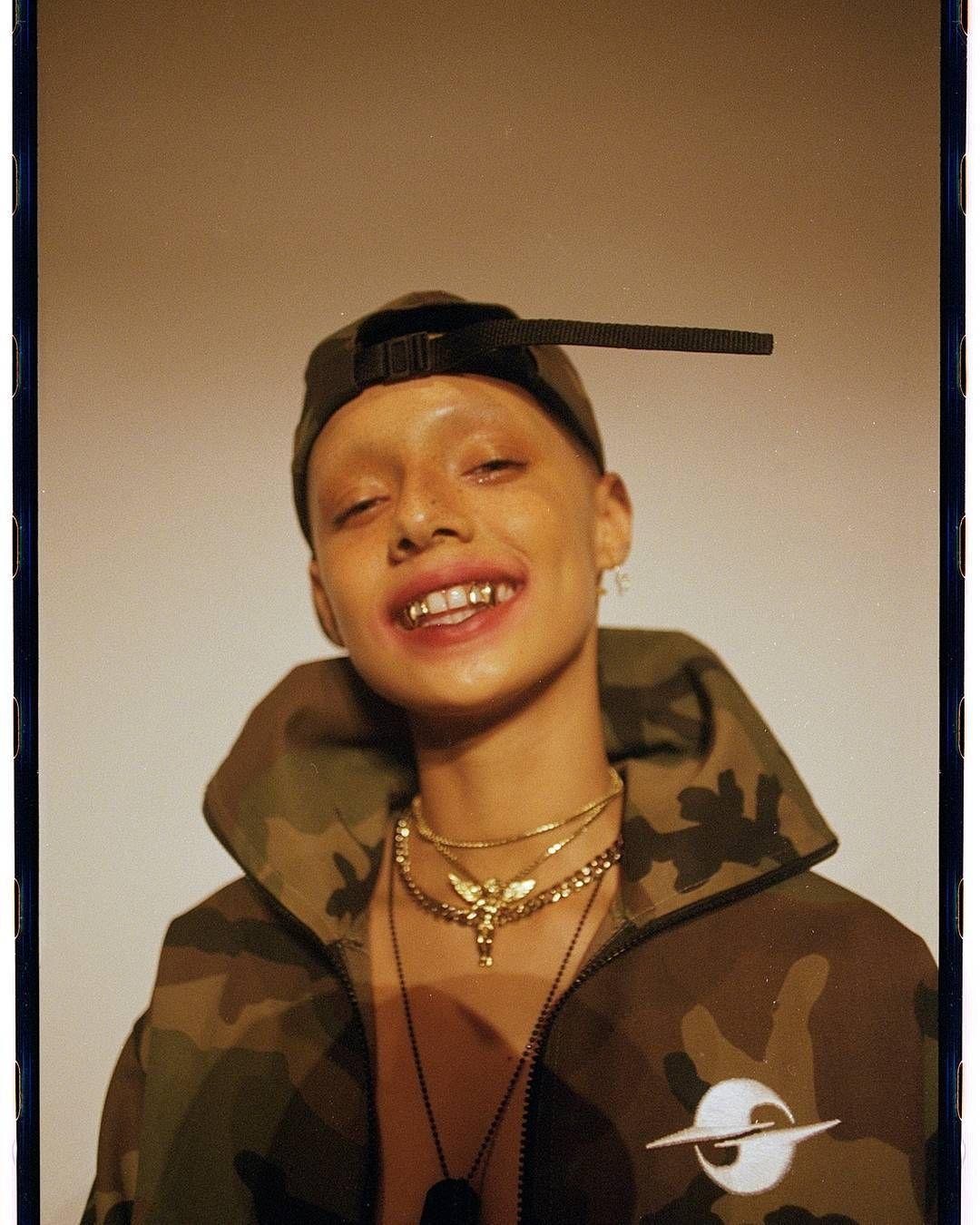 a woman with a hat on her head