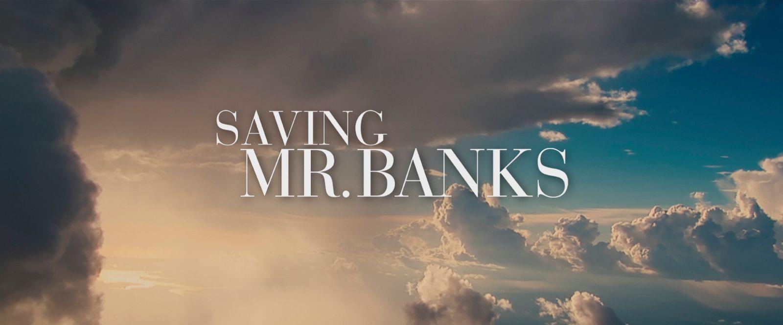 a photo of a cloudy sky with the words saving mr banks
