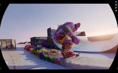 a large teddy bear made out of flowers