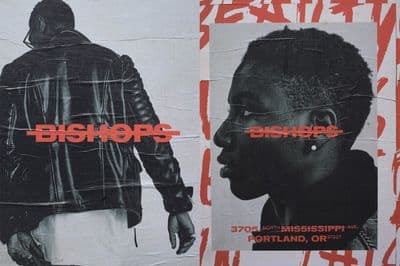 a poster of a black man in a leather jacket
