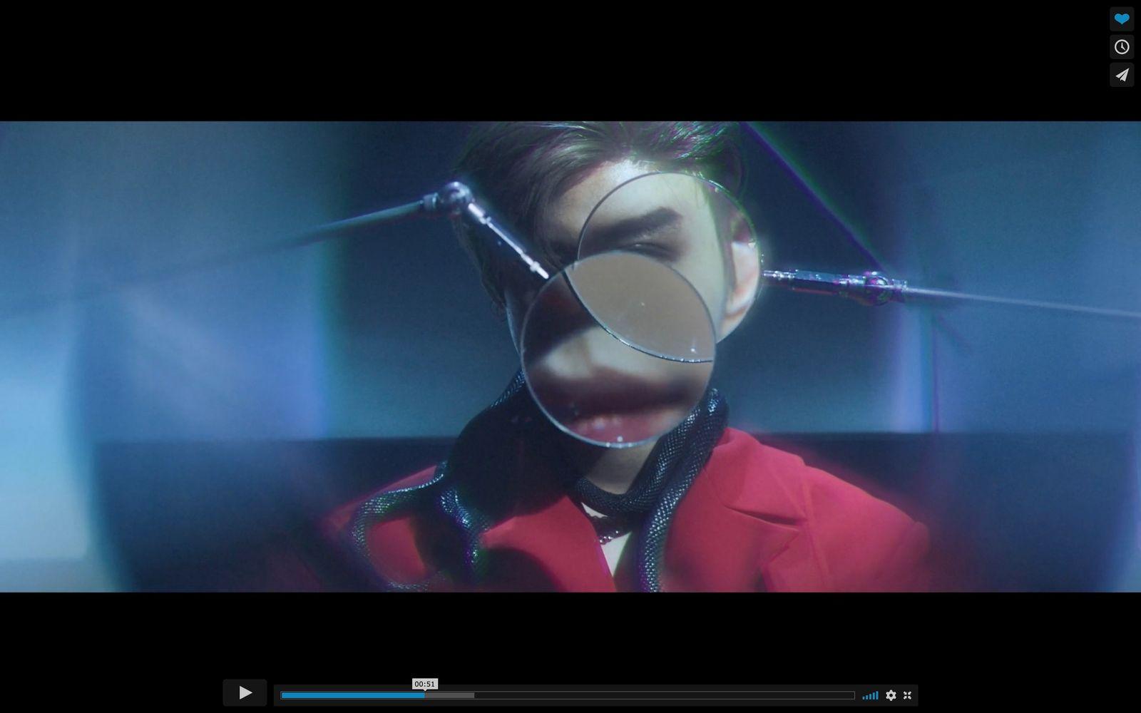 a person with a mirror on their face