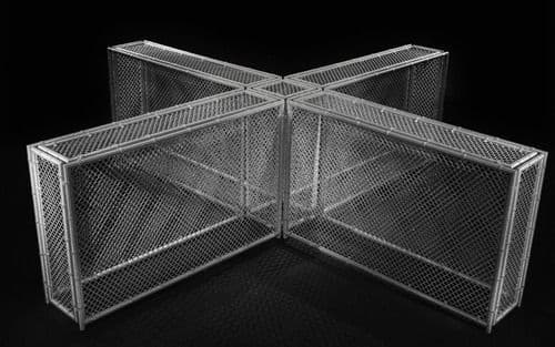 three clear plastic storage containers on a black background