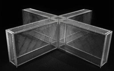 three clear plastic storage containers on a black background